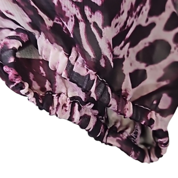 Apt 9 Women's Printed Tie Neck 3/4 Sleeve Blouse Size Large - Picture 5 of 13